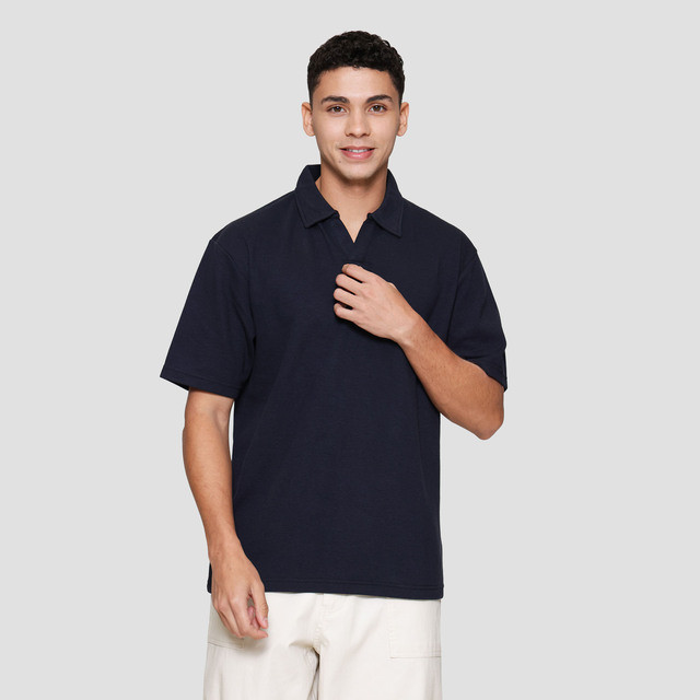 Nevada Plain Texture Polo Pria 122917130