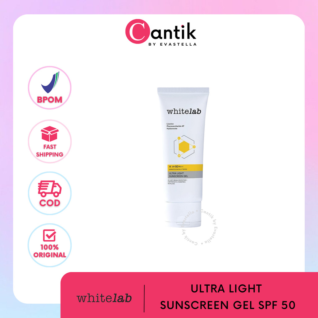CANTIK - WHITELAB Ultra Light Sunscreen Gel Spf 50++ Pa+++ - Whitelab Sunblock - Whitelab Sunscreen