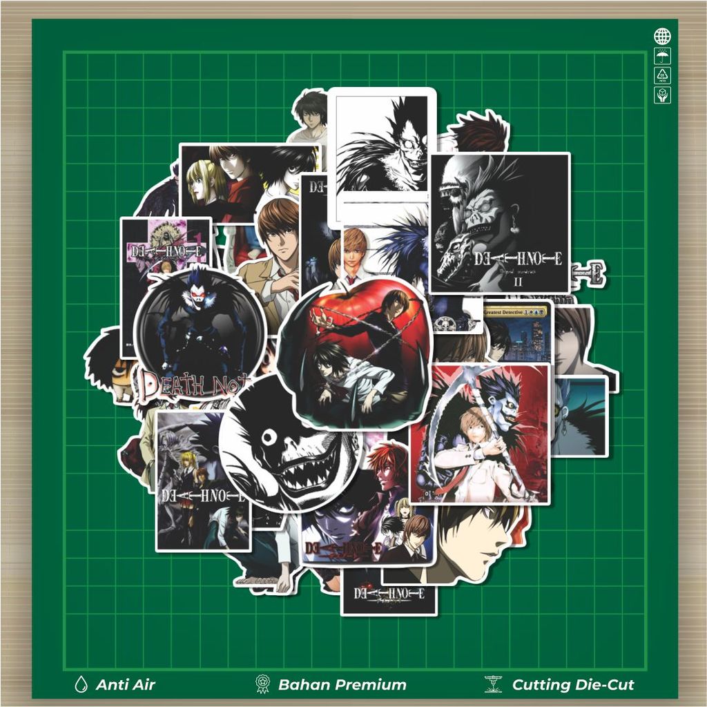 HOT 50 PCS Stiker Death Note Stiker Fashion Cars Decal Dingin Kartu Album Custom Vinyl Anti Air- Sti