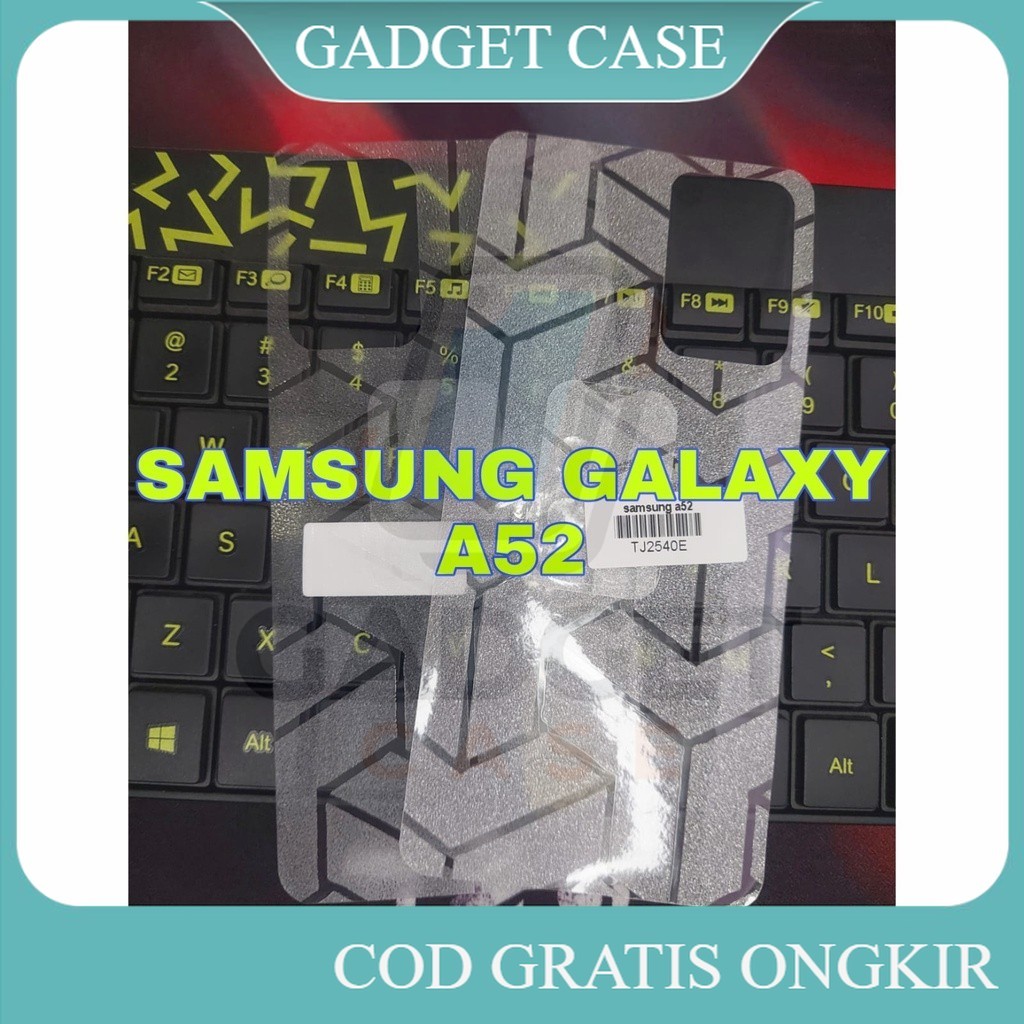 GADGET Skin Carbon SAMSUNG GALAXY A52 A52s Back Skin Transformers Anti Jamur Pelindung Belakang Hand