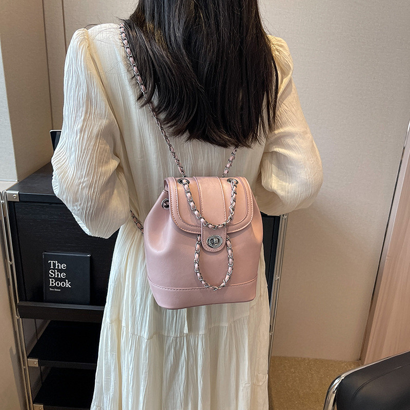 Tas Wanita Baru Tas Rantai Niche Gaya Chanel Tas Ember Fashionable Tas Selempang