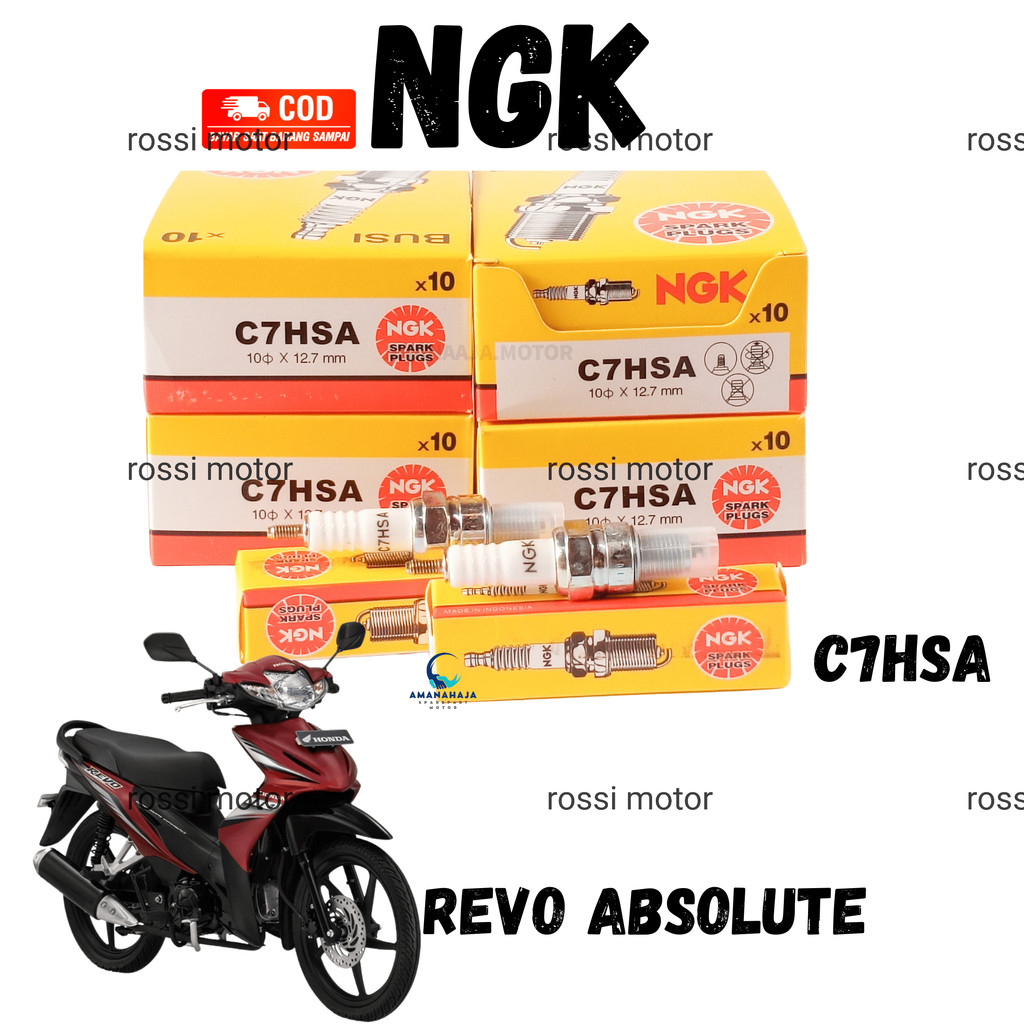 (PAKET 10 PCS) BUSI  C7HSA REVO ABSOLUTE | BUSI ORIGINAL  SUKU CADANG SEPEDA MOTOR