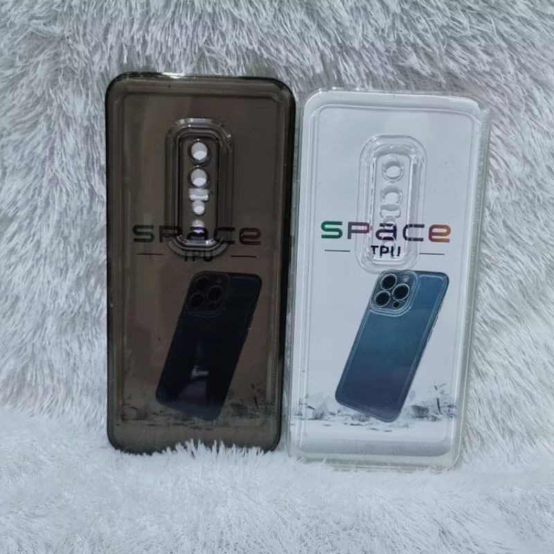 Softcase Clear Bening Vivo V17 Pro Case Hitam Transfaran