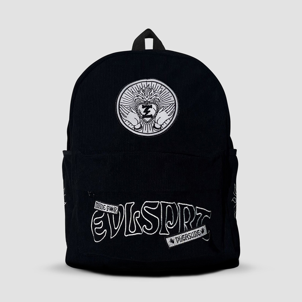 Evilspirit Tas Backpack Chiesa Black Corduroy