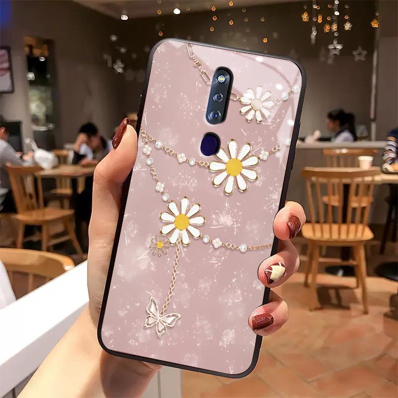 Case Hp OPPO F11 F5 Youth F7 F9 Pro F15 F17 F19 F19s F1s F21 4G F21s F23 F25 Tempered Glass Silicone