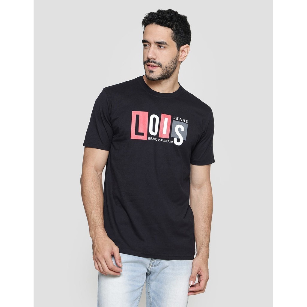 Lois Logo Color block Kaos Pria 119212326