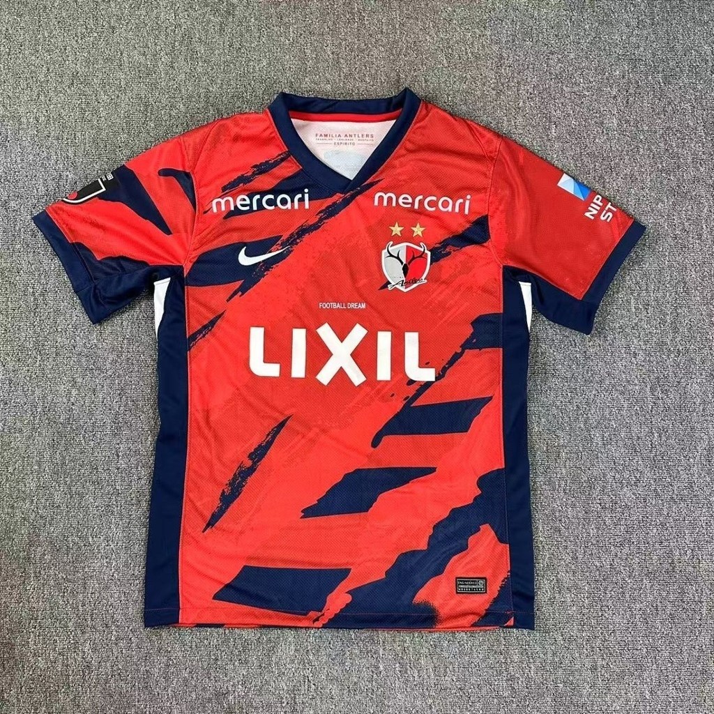 25-26 Jersey Sepak Bola Lengan Pendek Kashima Kinkaku J League Jepang Baru T shirt pria