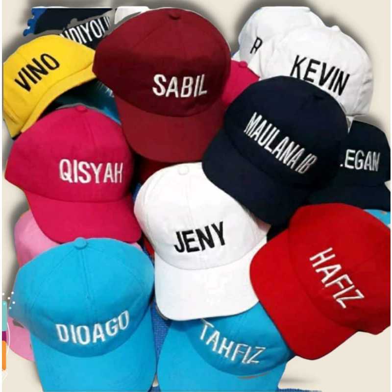 Topi Baseball anak anak 2 -8 tahun Bordir Nama Suka Suka