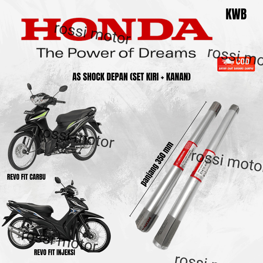 AS SHOCK DEPAN TIANG SHOCK REVO FIT (KWB) | SPAREPART ORIGINAL SUKU CADANG SEPEDA MOTOR