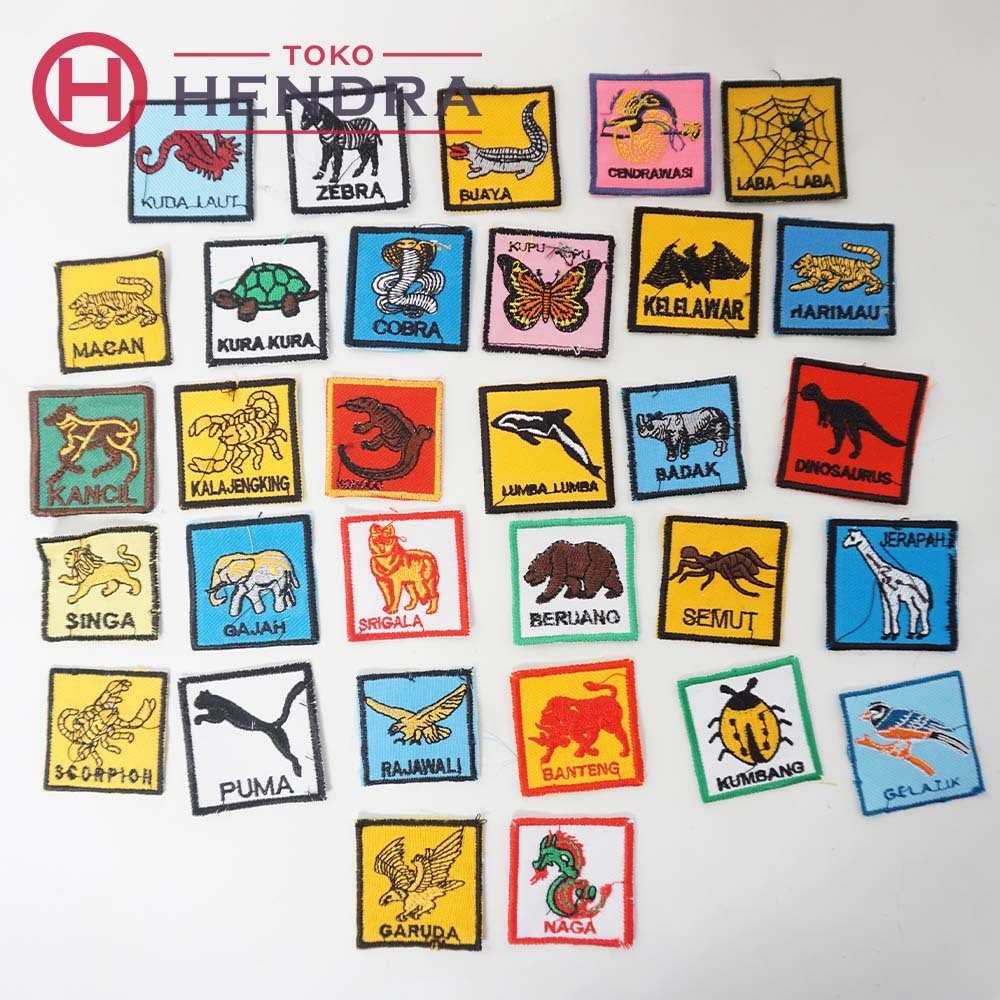 Bet Bordir Pramuka Putra Regu Hewan | Regu Pramuka | Tanda Regu Hewan | Regu Pramuka