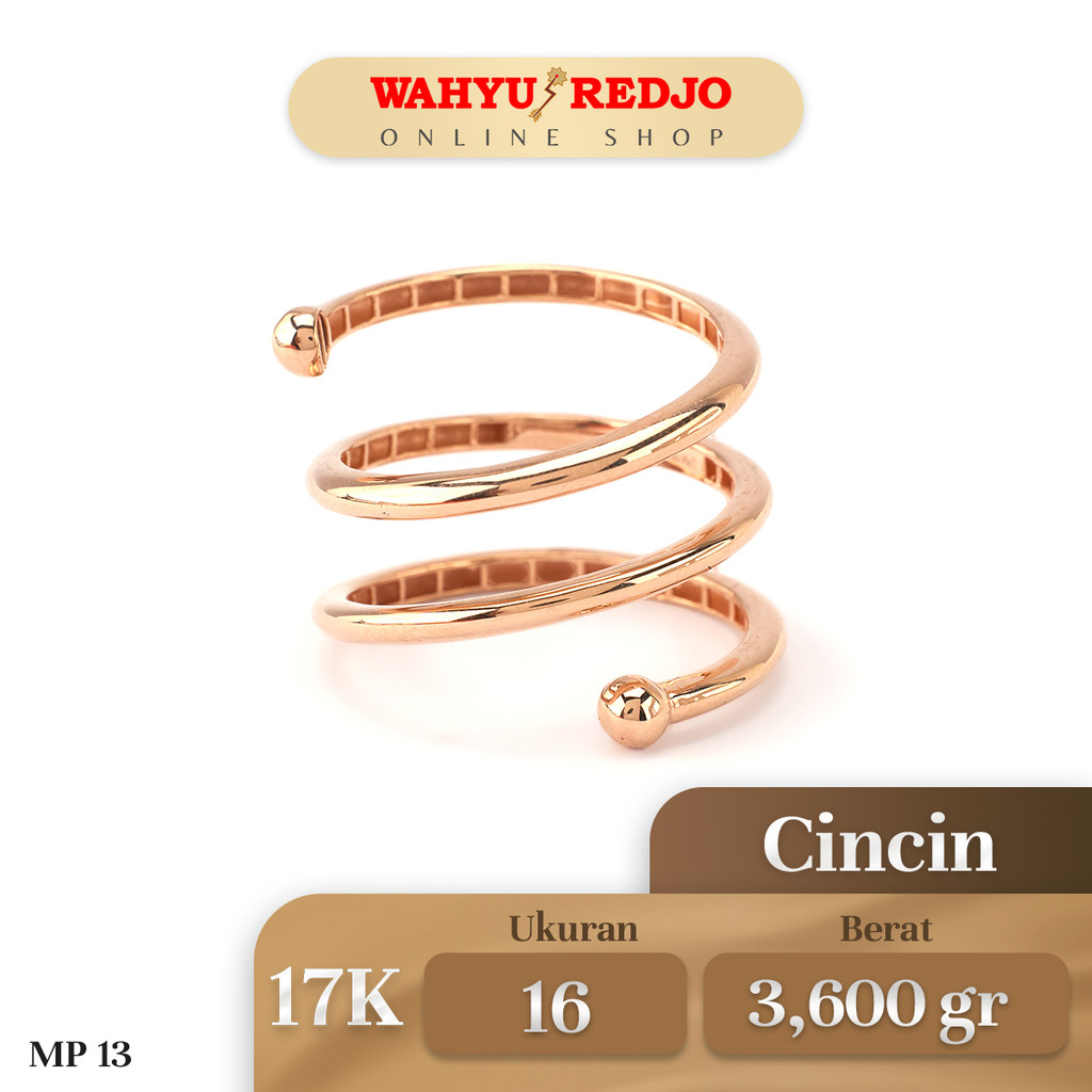 Cincin Emas Rose Gold Kadar 17K Wahyu Redjo CC-17K-29179503-PMR