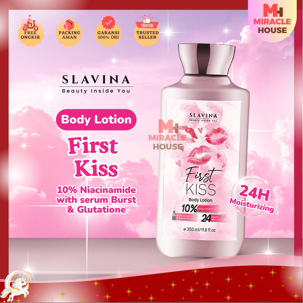 SLAVINA Body Lotion First Kiss Beauty Inside You Lotion Nagita Slavina bpom originote