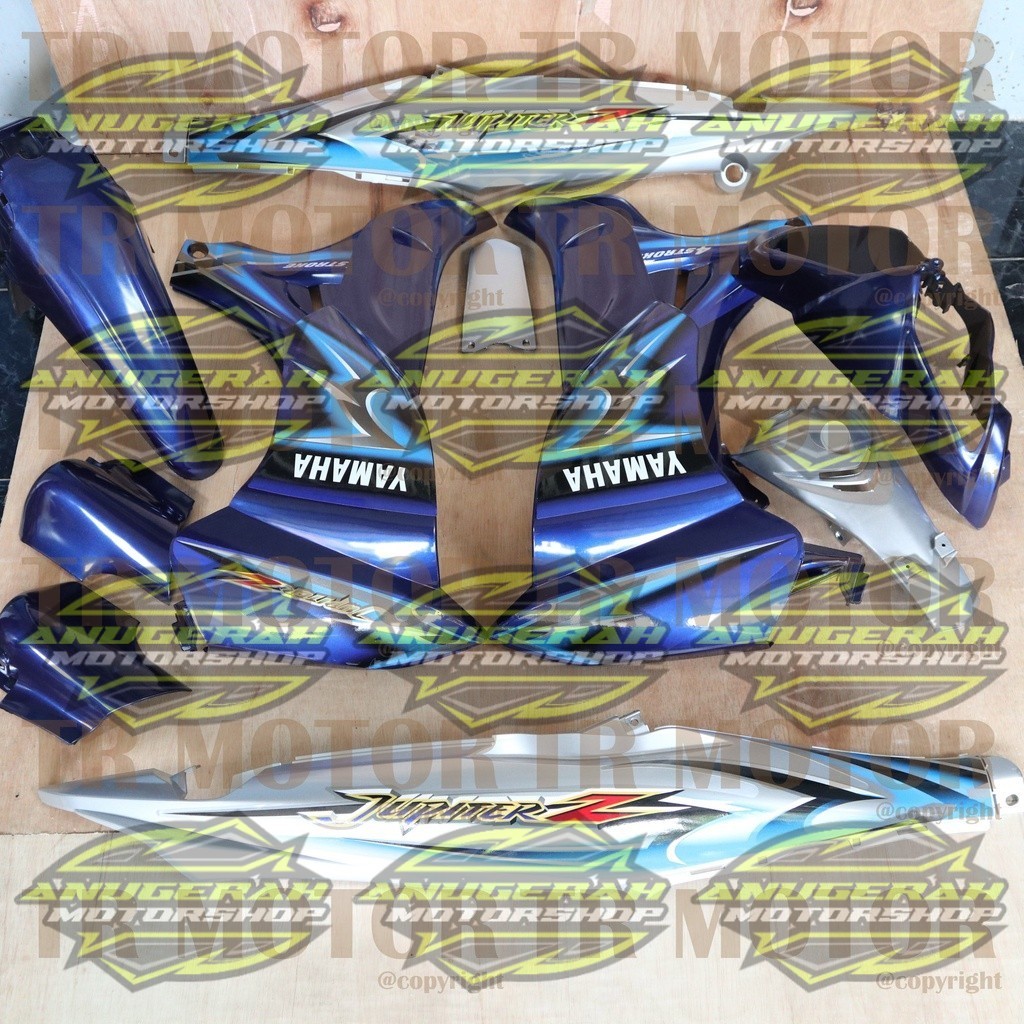 Cover Body Jupiter Z New Burhan 2006 Biru Silver Full Set Halus Bodi Jupiter Z Burhan Body Jupiter Z