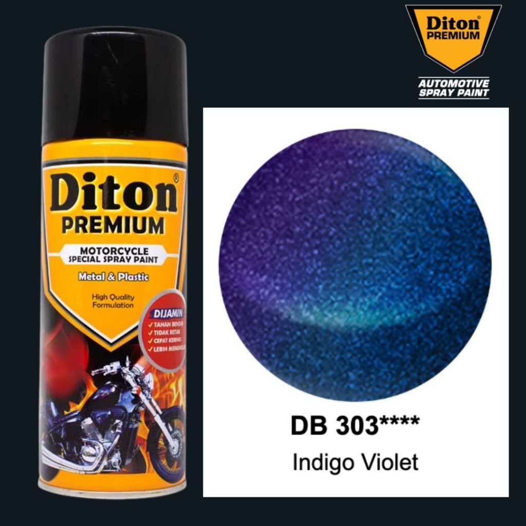 DITON PREMIUM 300CC DTB-303**** WARNA BUNGLON CHAMELEON INDIGO VIOLET CAT BUNGLON VIOLET - KAKA MAJU