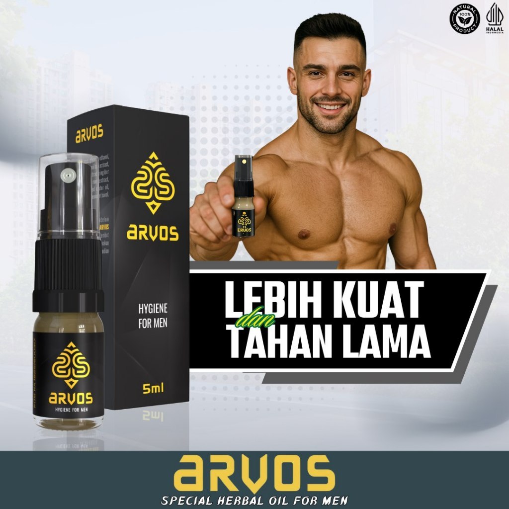 ARVOS SPRAY Spray Tanpa Kebas Pria Obat kuat semprot pria tahan lama oles Spray asli herbal original