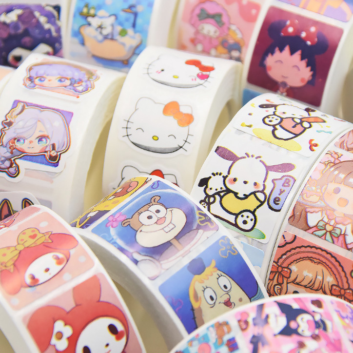 6267 Stiker Roll Motif Kartun /Stiker Roll Dekoratif / Decorative Sticker Roll / Sticker Roll / Stik
