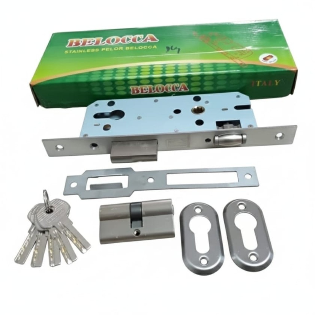 BODY KUNCI PINTU PELOR BESAR BELOCCA STAINLESS SUS 304/PELOR LOCK BODY/BODY PELOR