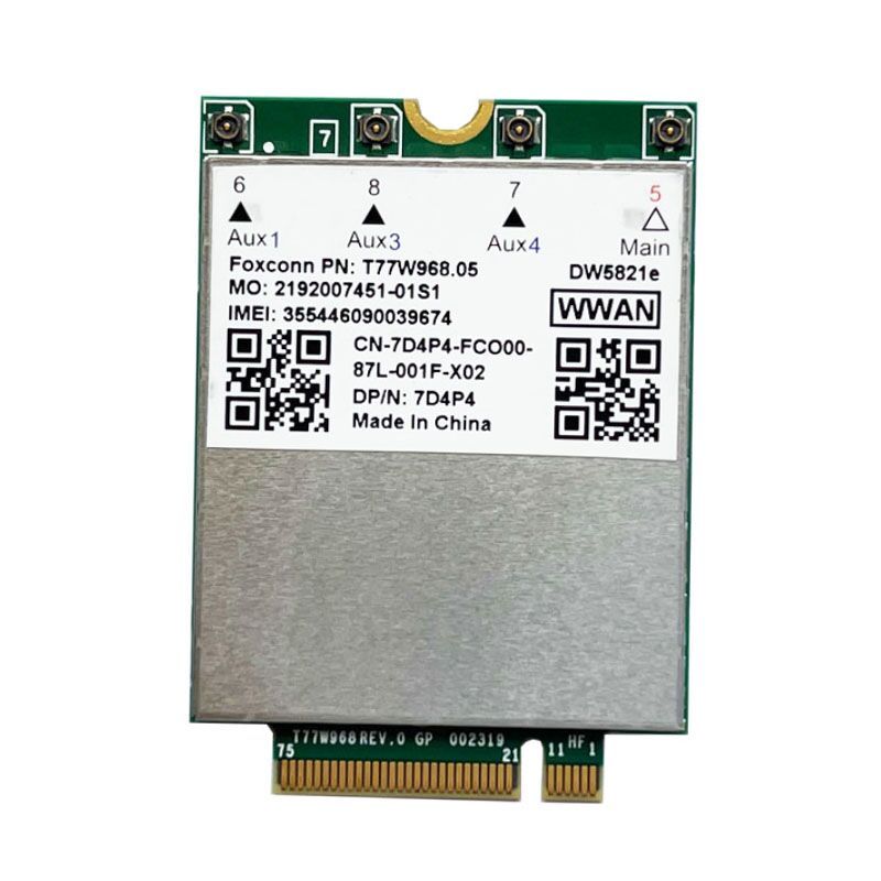 T77W968 For Dell DW5821e sSIM LTE Cat16 4G WWAN Card Module for Lattitude 5420 5424 7424 Rugged Lati