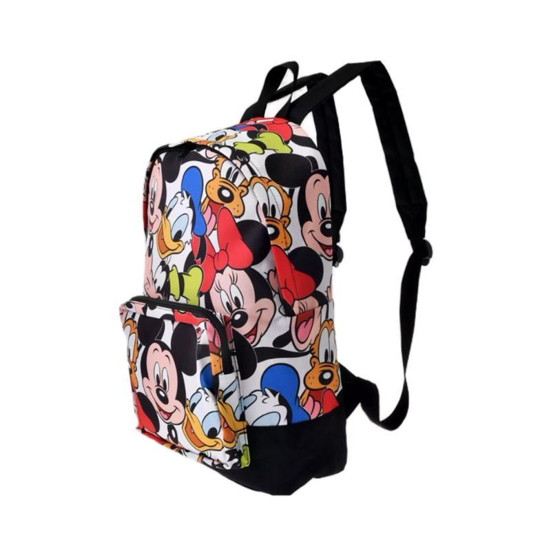 Mickey Mouse Minnie Donald Duck Pluto Goofy Canvas Backpack Tas Sekolah Anak Tas Punggung Ransel Dis