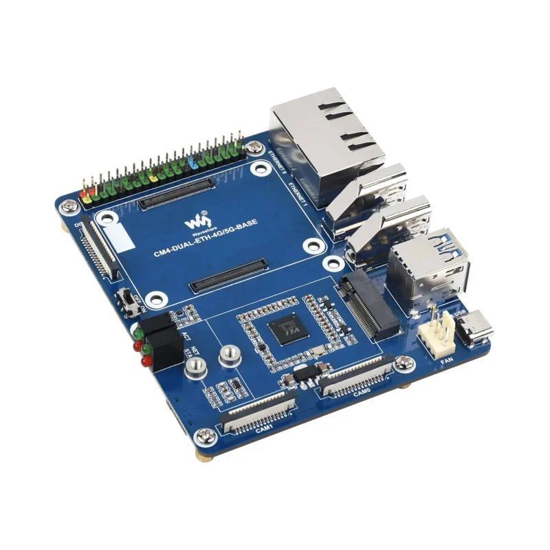 4G LTE Dual Gigabit Ethernet CM4 Expansion Board USB GPIO HUB Kit for RPI Raspberry Pi Compute Modul