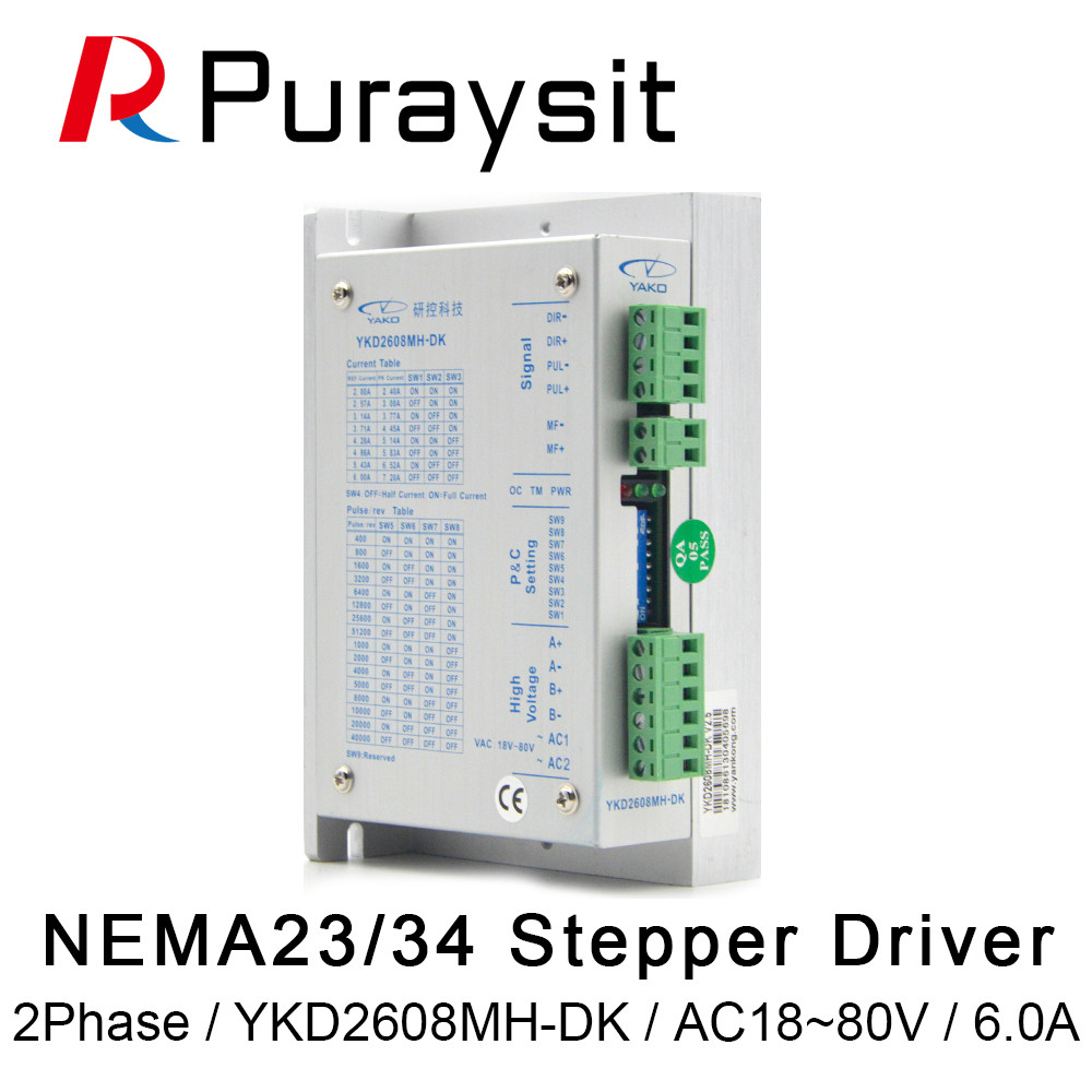 Puraysit YAKO YKD2608MH-DK 2Phase Stepper Motor Driver AC18~80V 6.0A For C Router