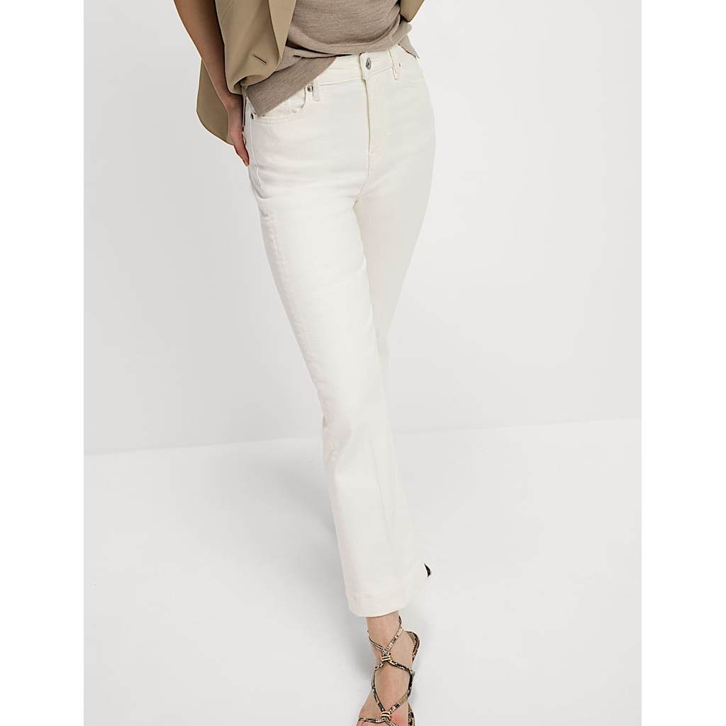 M&S - Celana Jeans Wanita  - High Waisted Slim Flare Cropped Jeans