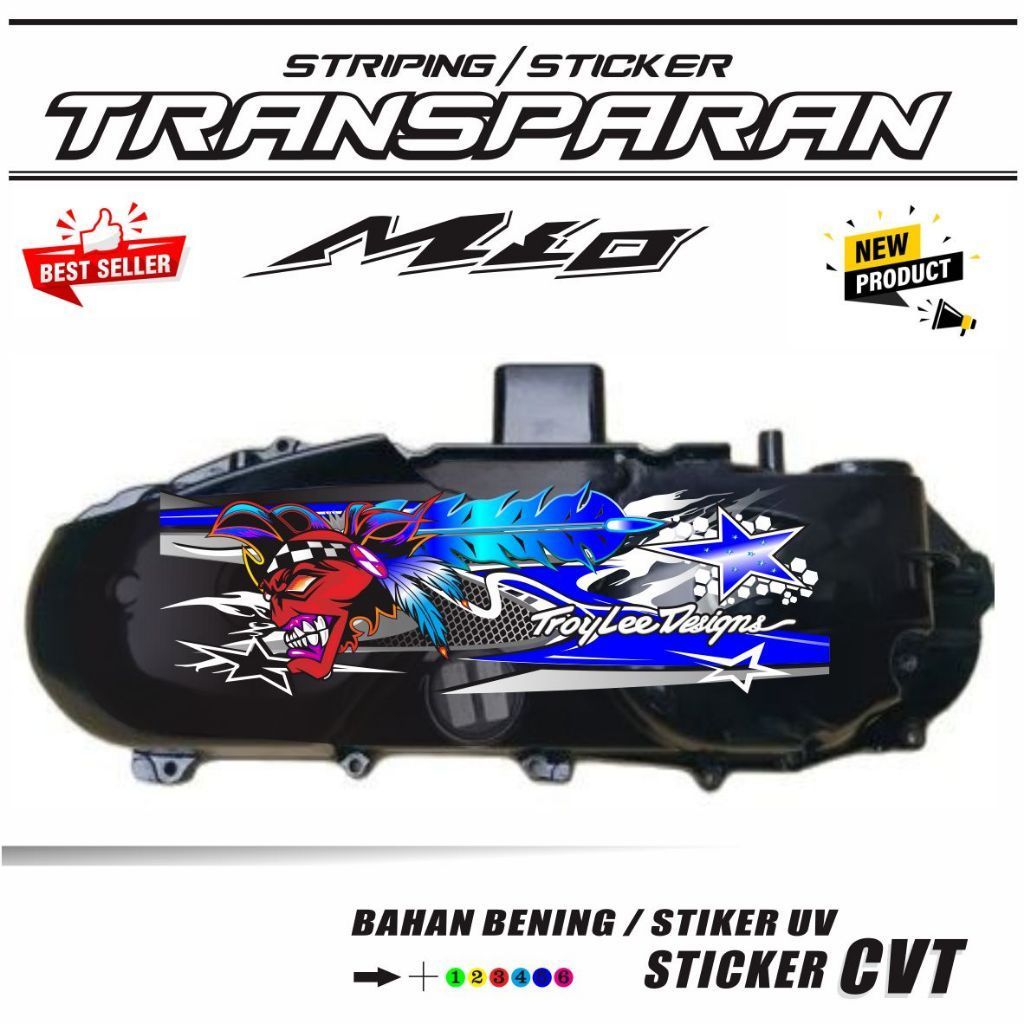 VARIASI CVT MIO STIKER CVT TRANSPARAN / STIKER ALL CVT MIO OLD MIO SPORTY VARIASI MOTIF