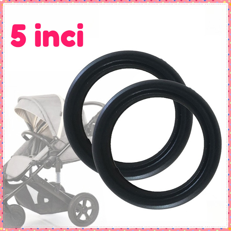 Roda Karet Aksesoris Stroller Bayi Universal Ban Bit Depan Belakang Stroller / Ban Luar Stroller Kar