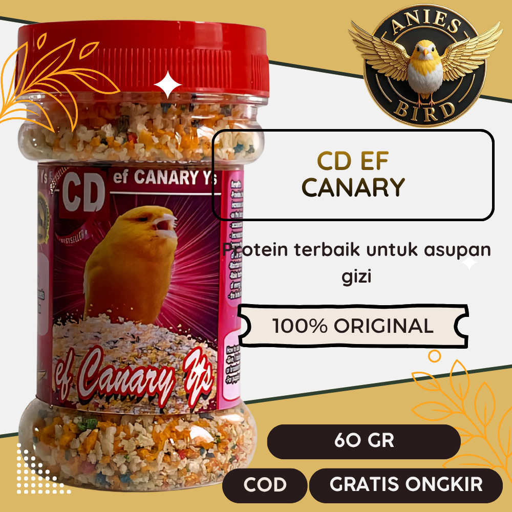 CD Ef CANARY 60g Pakan Harian Burung Kenari Tinggi Protein Meningkatkan Stamina Imun