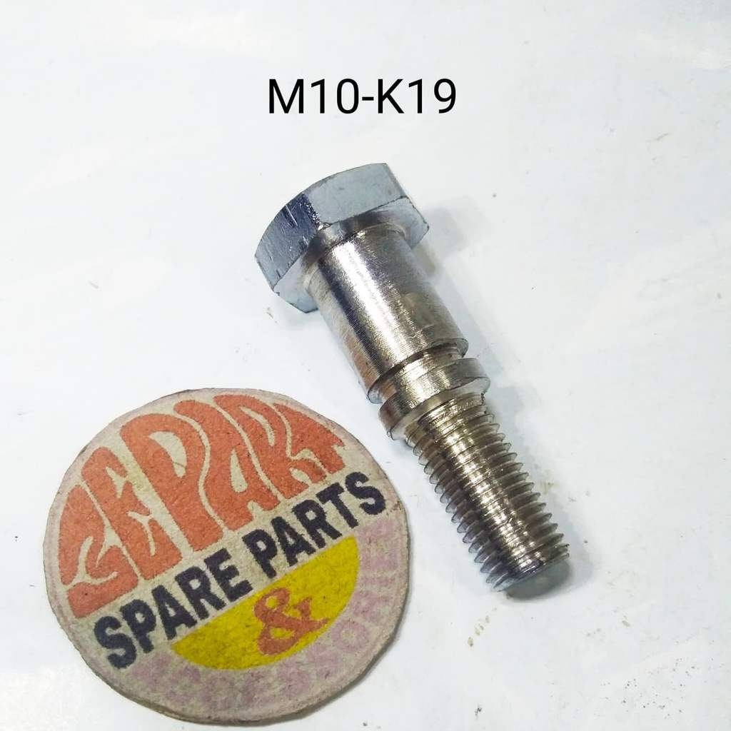 [3E Parts & Acc]  Baut As Shock Depan CB 100 K2 Honda 90 S90Z 90Z CB100 Chrome M10-K19  Barang Langk