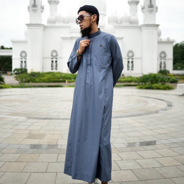 LEAFY DKT-001 GAMIS PRIA LENGAN PANJANG BAHAN SPUN PREMIUM / JUBAH DEWASA PANJANG