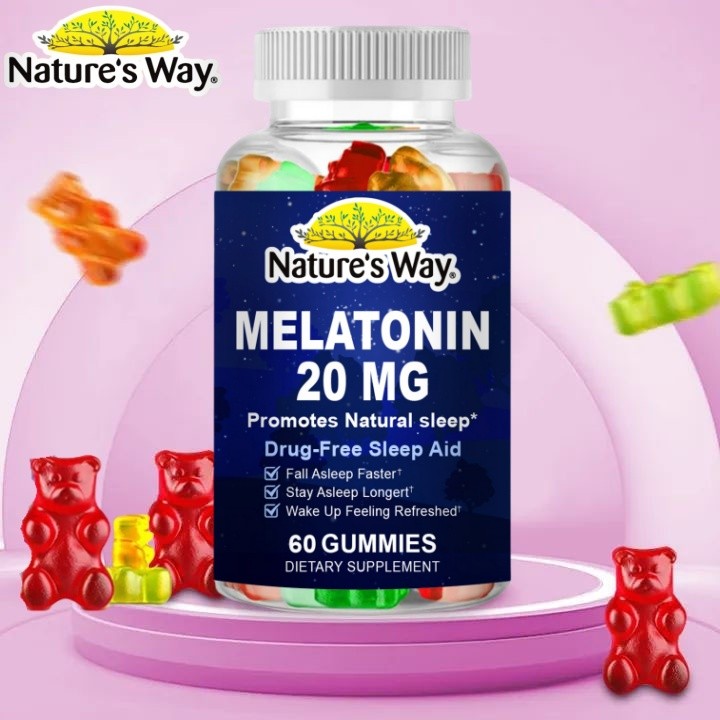 Nature's Way Sleep Melatonin Gummies 20Mg Suplemen Tidur 60 Gummies