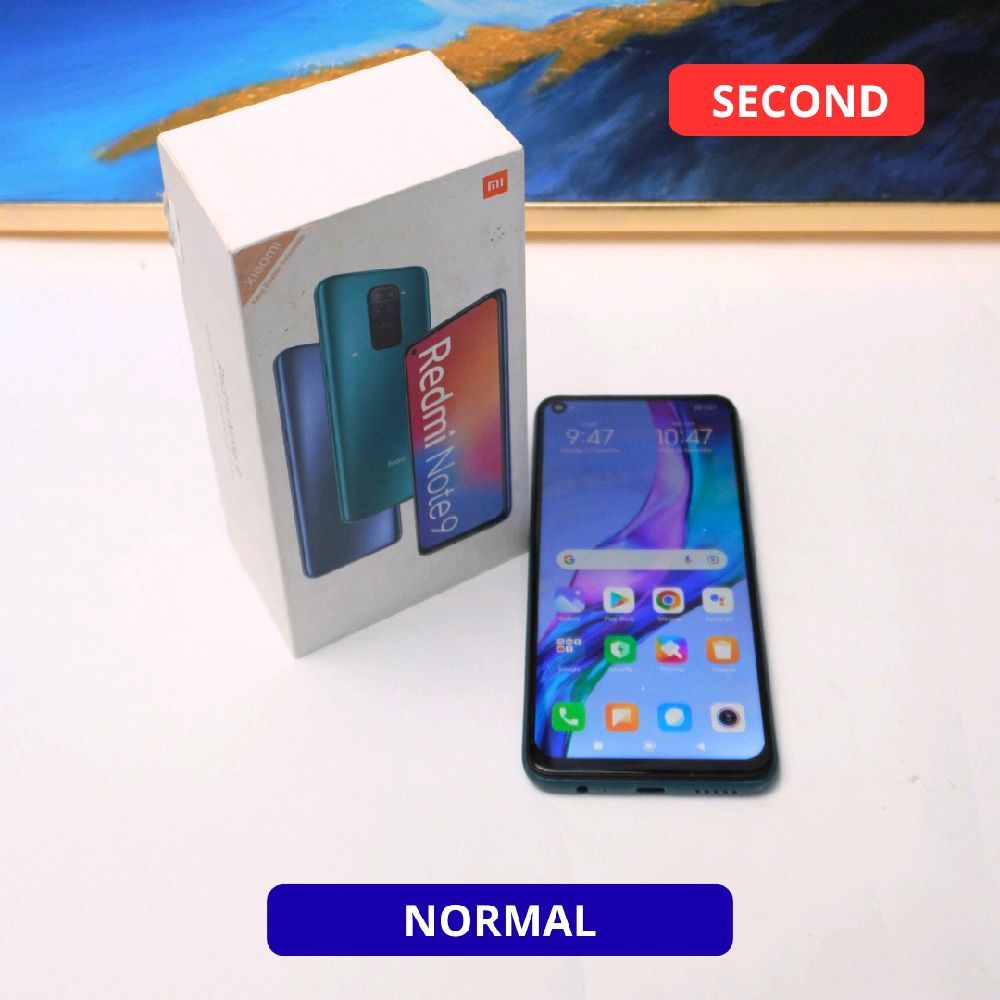 XIAOMI REDMI NOTE 9 PRO 6/64 GB  HP SECOND ORIGINAL SINAR MUTIARA CELL