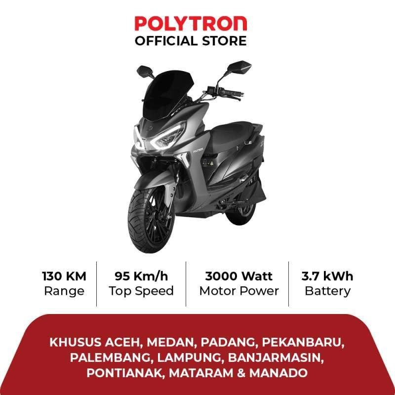 Polytron Fox R Electric Sepeda Motor Listrik - OTR Aceh, Medan, Padang, Pekanbaru, Palembang, Lampun