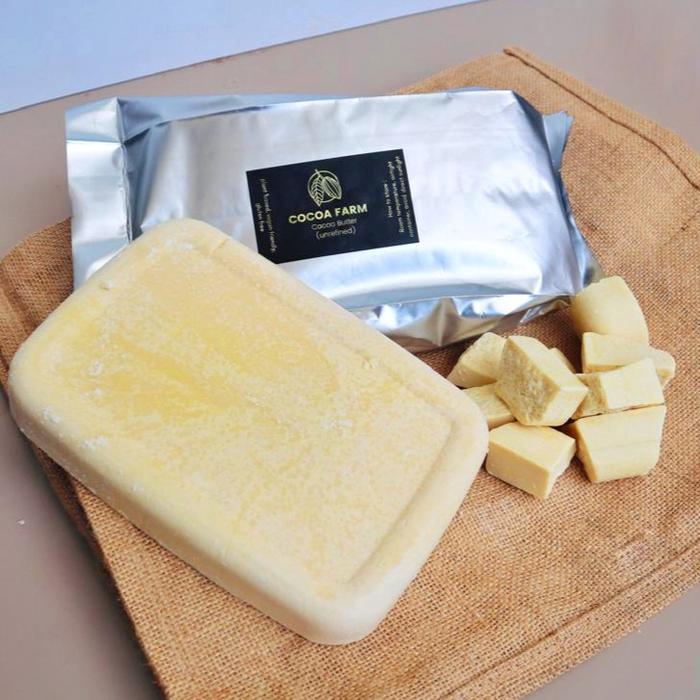 moot store raw / unrefined cocoa butter Cocoa Farm lemak kakao - 1 kg