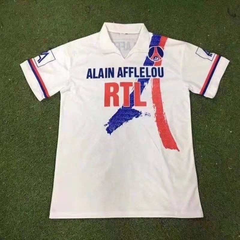 90~91 Paris Away Retro Jersey T shirt pria