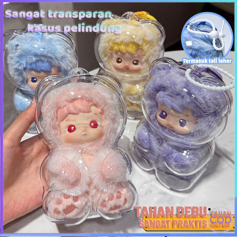 [COD]Acrylic Case Pelindung HACIPUPU Bear  - Hardcase Pelindung untuk Skullpanda, Labubu & Cry Baby 