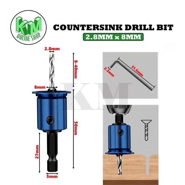 Mata Bor Hole Saw Alat Sembunyikan Sekrup ke Dalam Mata Bor Alat Limited Countersink Bit