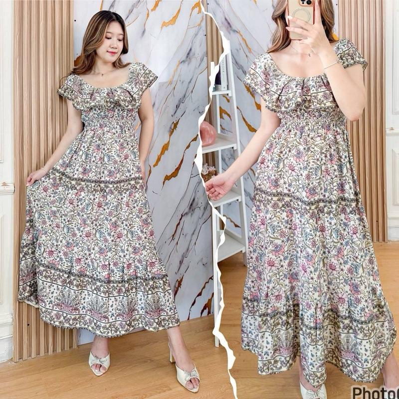 DRESS NORA PANJANG RAYON/DRESS PANJANG SABRINA/DRESS RAYON