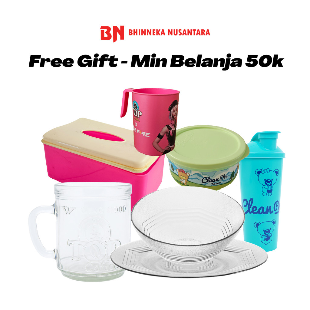 [GIFT] Piring Kaca Bening / Botol Minum 450 ml / Kotak Makan 600 ml / Kotak Tissue / Piring Kaca / M