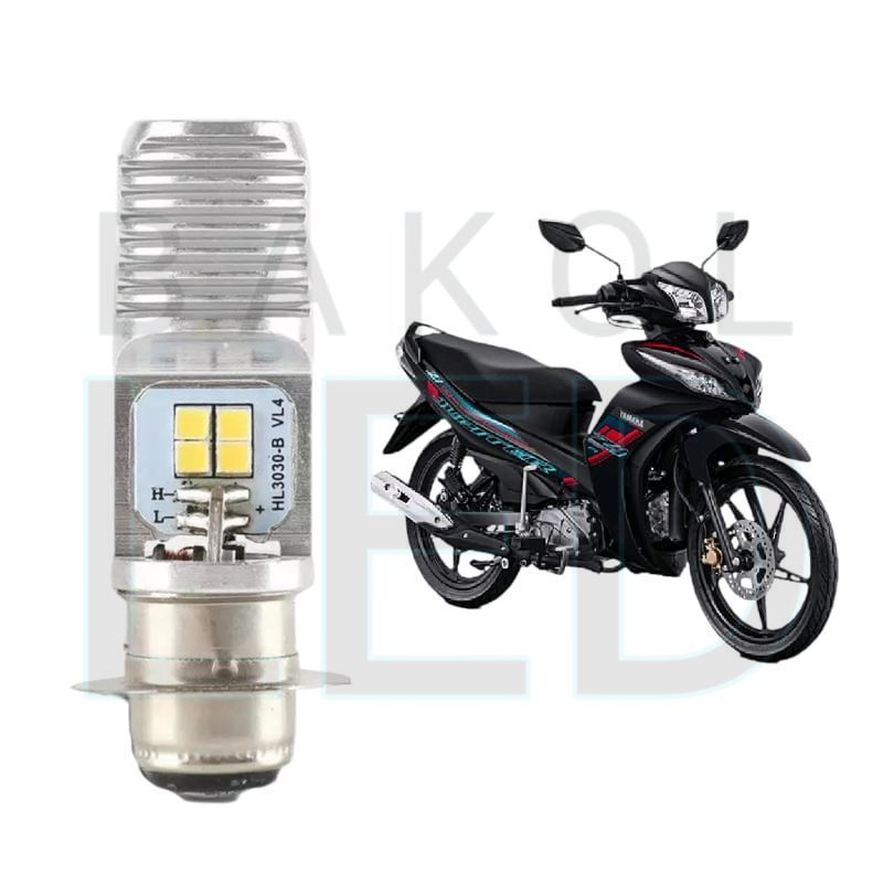 1pcs Lampu depan LED H6 6 Mata Putih terang motor Yamaha jupiter Z1 BL