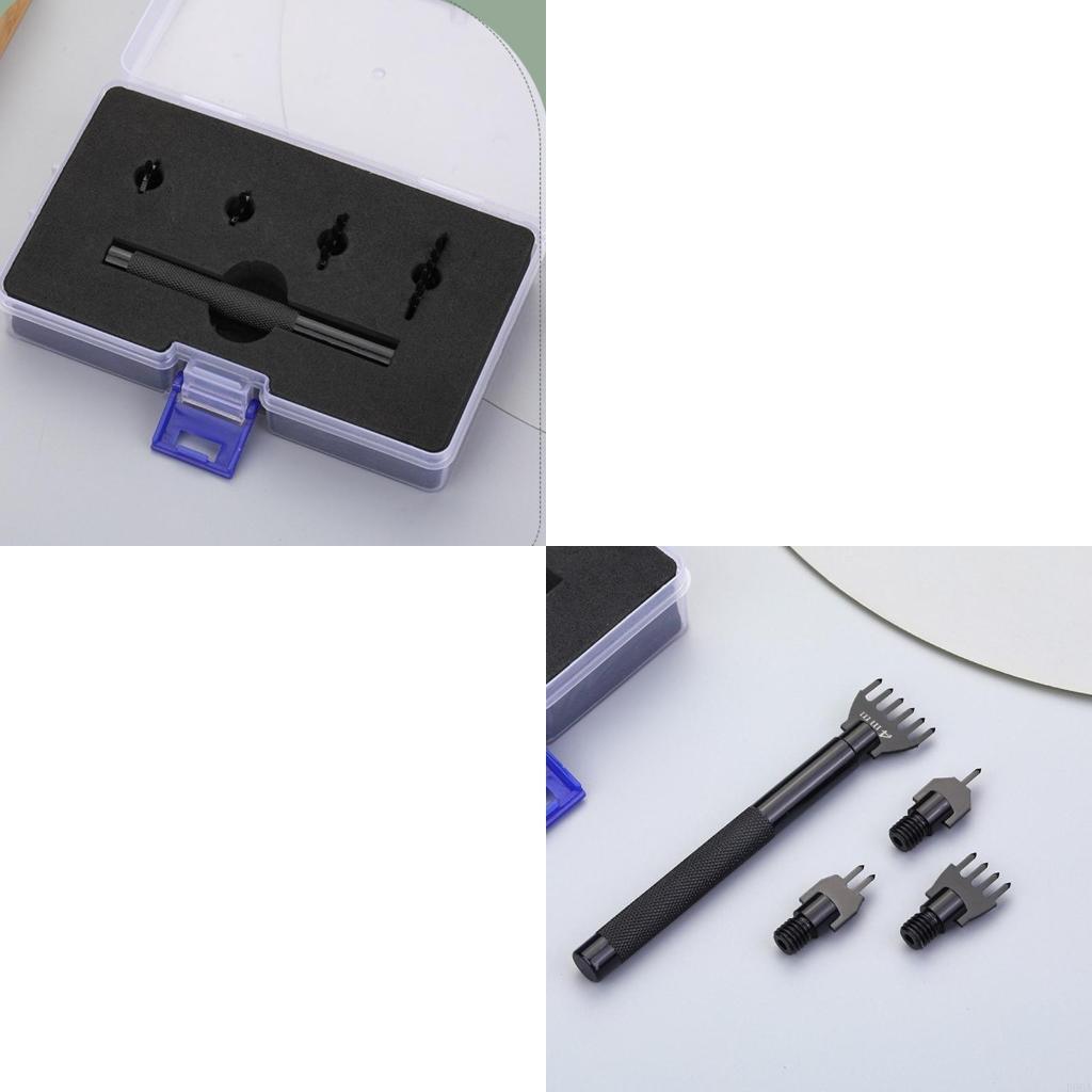 R66A Practical 4 6 Prong 4mm Leather Tool Lacing Leather Craft Tool Leather Prong Tool Set