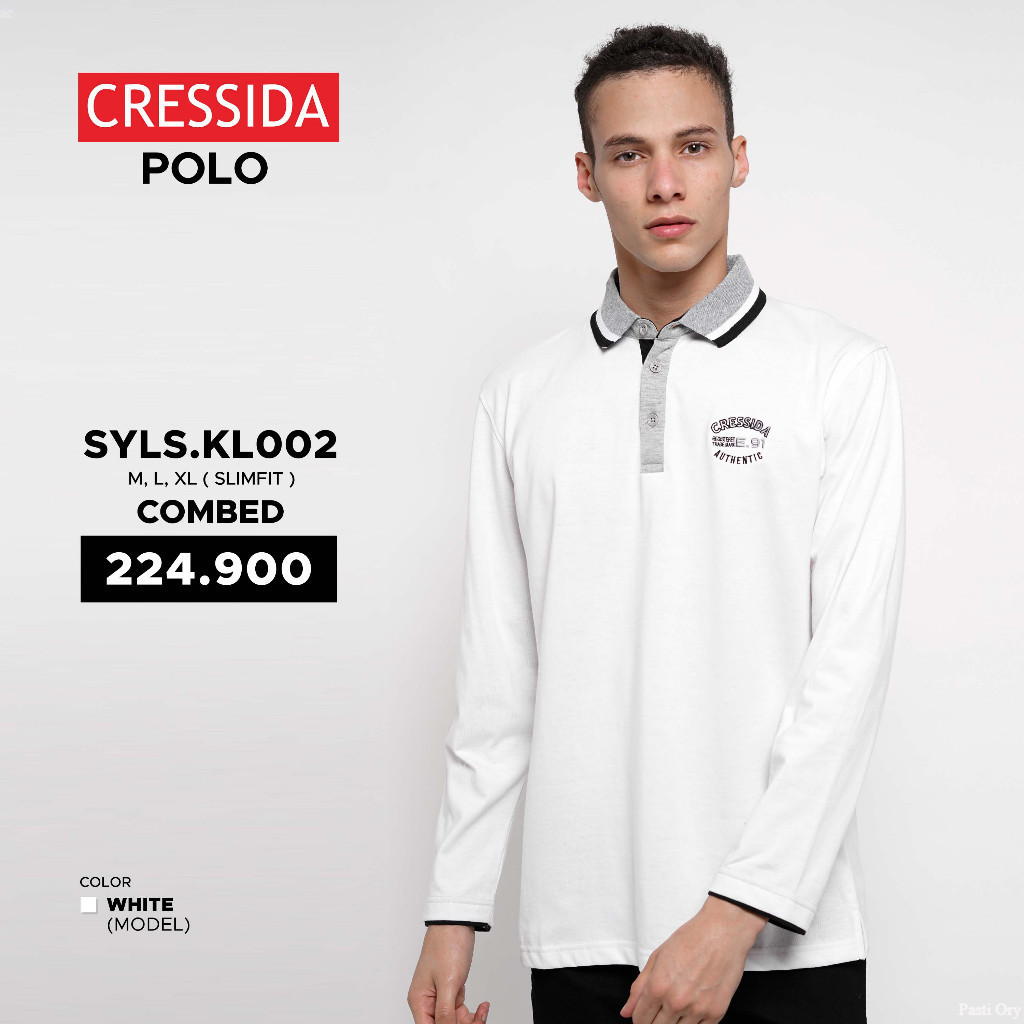 CRESSIDA | Kaos Kerah Cowok Polo Shirt Pria Cressida Original - SYLS.KL002