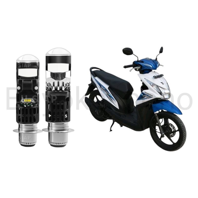 1pcs Lampu depan LED H6 Mini BiLED motor Honda Beat FI 2014 2016 Byk
