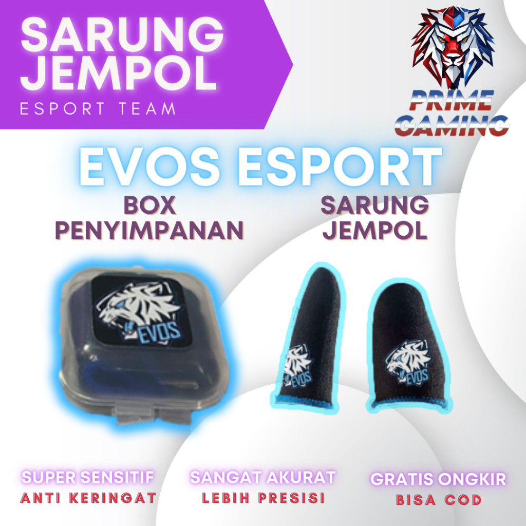 [COD-Gratis Ongkir] TCB Sepasang Sarung Jempol Gaming Box Evos