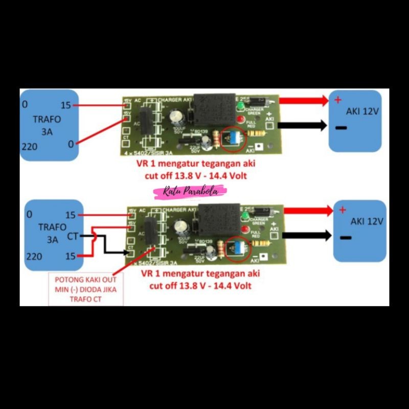 Kit Charger Aki 12V Otomatis GMLITE 258