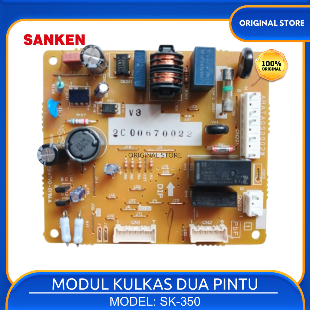 PCB MODUL KULKAS 2 PINTU SANKEN SK-350 SK 350