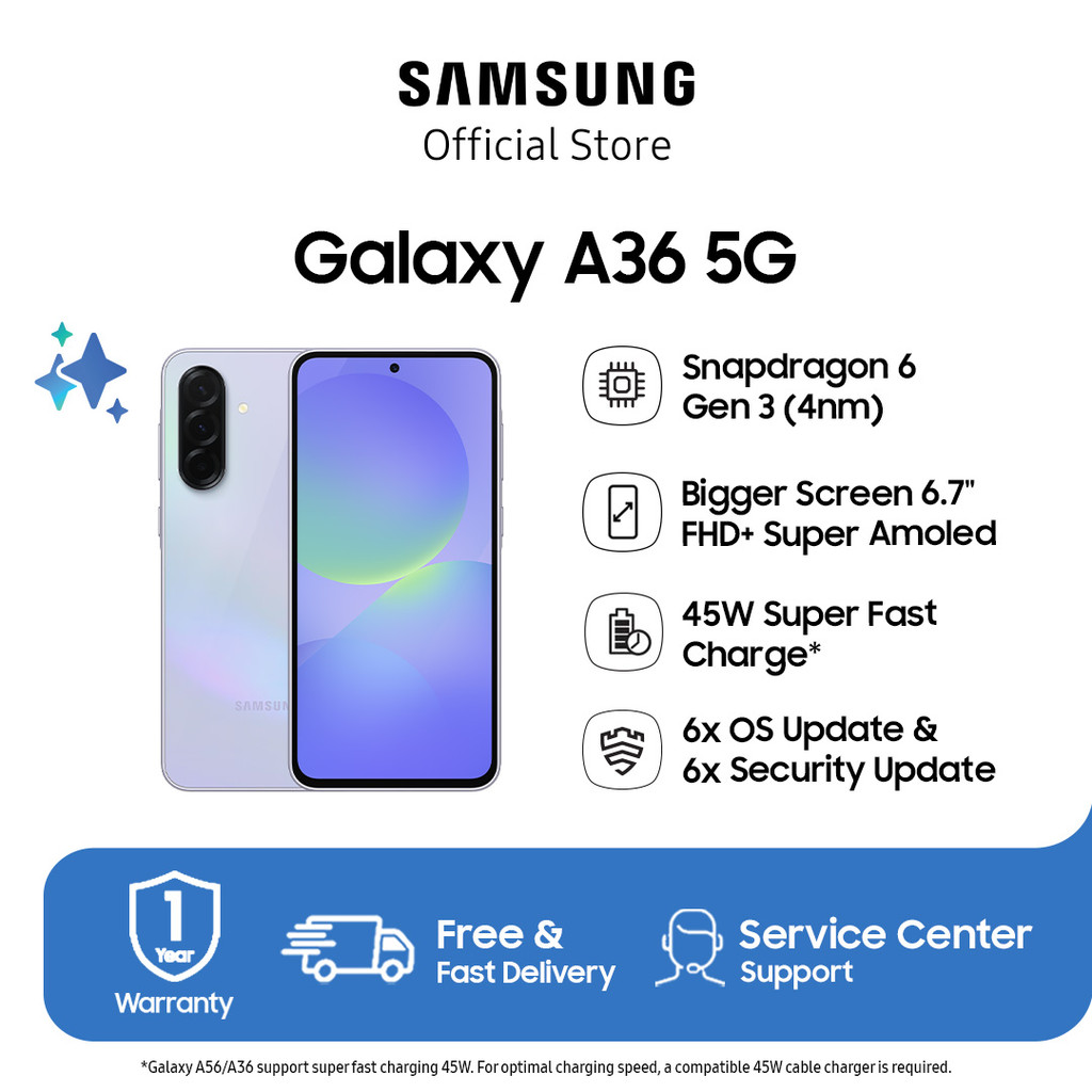 Samsung Galaxy A36 5G 8/256GB - Awesome Lavender