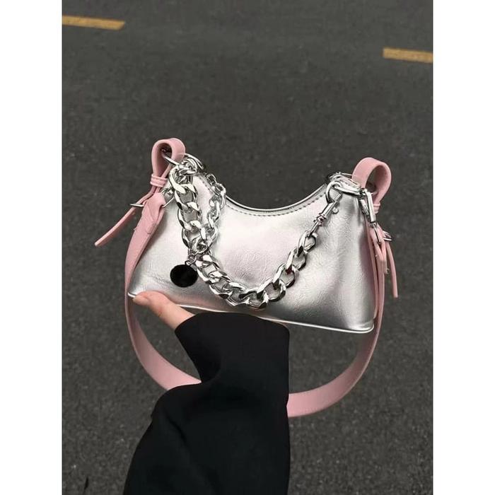 GEORGIA Y2K KOREAJ DOUBLE STRAP SHOULDER BAG