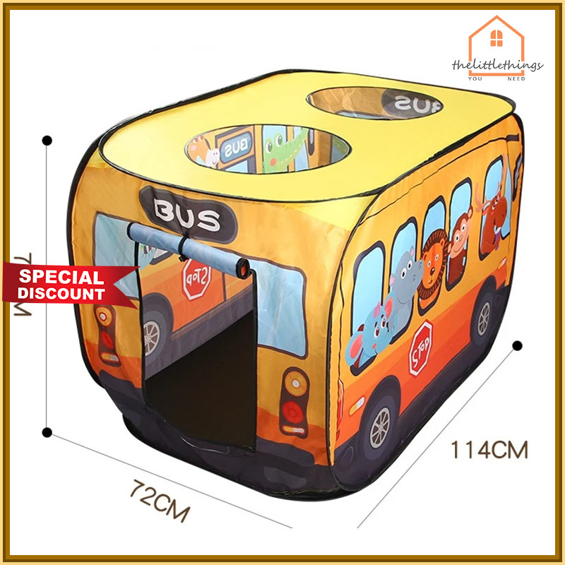 PROMO TERBARU Little Things Tenda Main Anak Motif Mobil Tenda Lipat Portable Indoor Outdoor Tenda